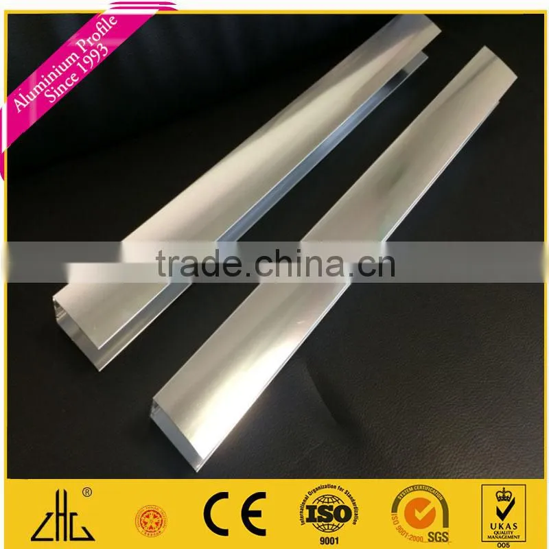TOP!! Wooden Color Anodizing Polishing Aluminium Extrusion, polishing aluminum extrusion profile,