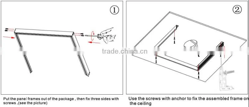 Easy installation wire 5 years CE ROHS VDE led panel 62x62
