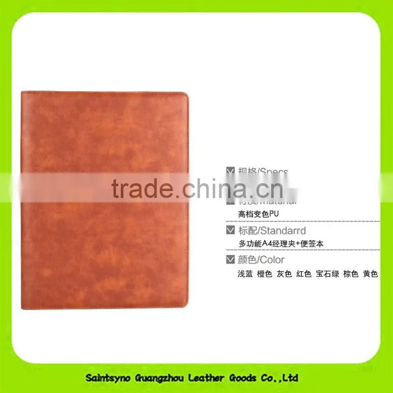 16044 Good quality custom logo genuine leather document holder