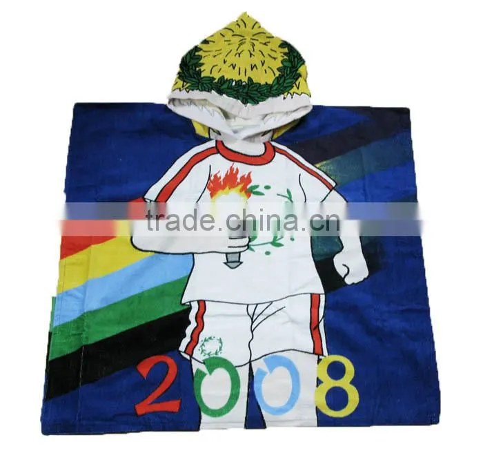 100% polyester baby/infant/boys/girls/children towel ponchos/kids ponchos