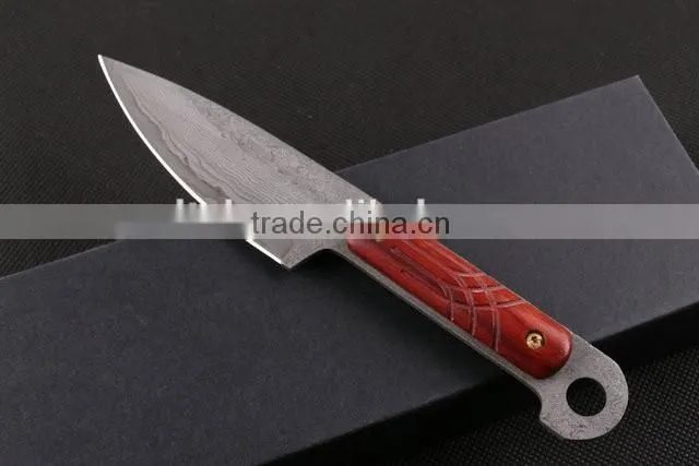 OEM Small Damascus blanks tactical full tang knife