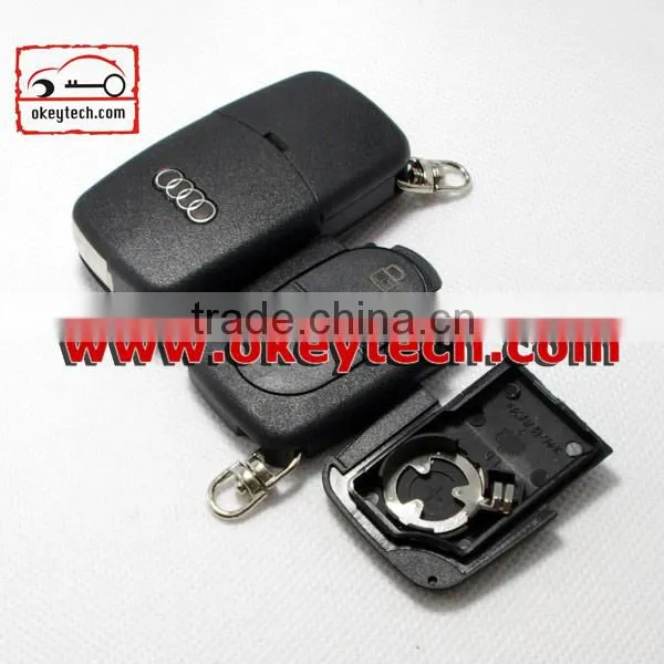 OkeyTech VW 3+1panic button remote key shelll (Round head) for vw flip key for vw remote key case for key cover vw key shell
