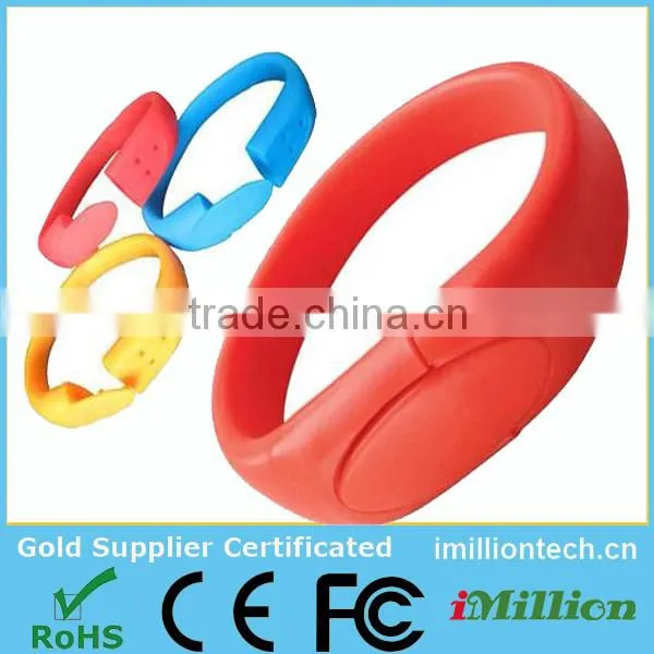 bracelet usb drive silicone/charm bracelet usb flash drive