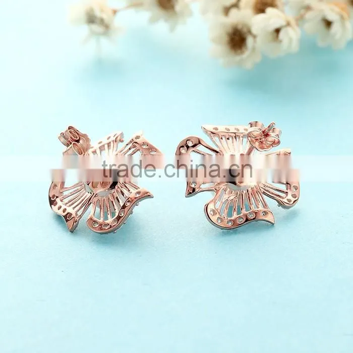 Pearl Jewelry Rose Gold Plated Earring for Women Daily Wear SEK004R