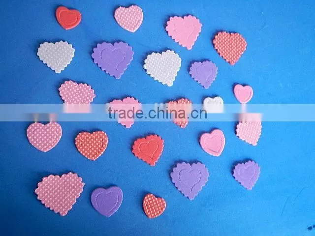 Adhesive stickers with heart shape