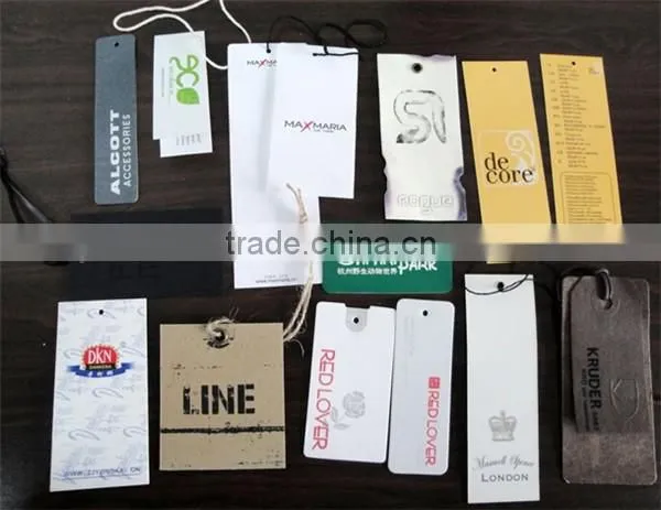 High Quality hang Tags For Clothing garment bag