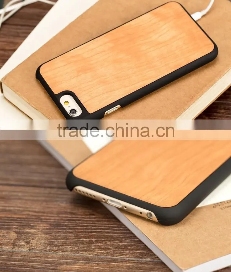 Wholesale Phone Case Made of Cherry wood and PC Cell Cover for IPhone 6s