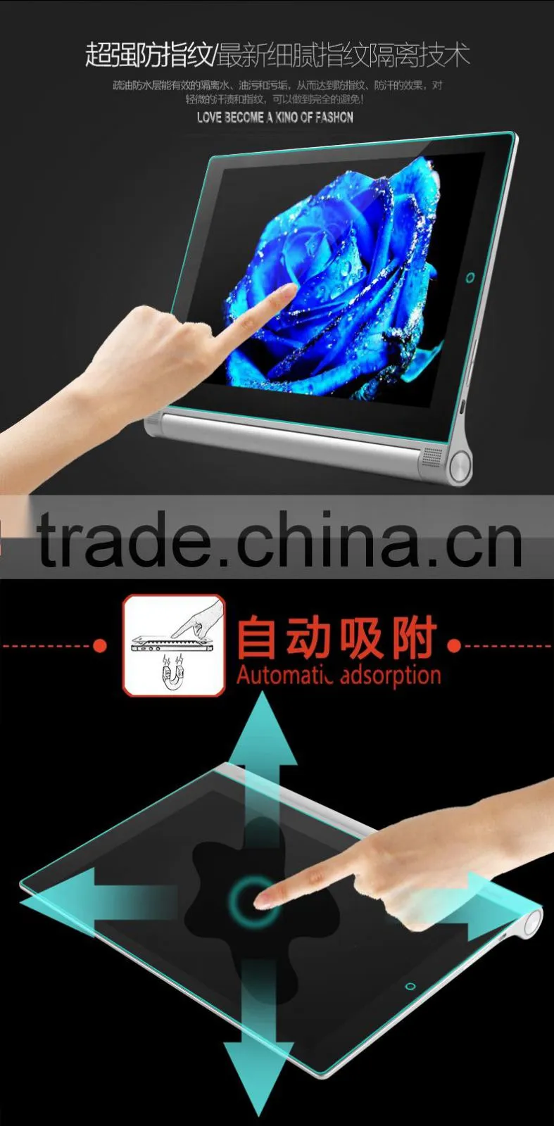 Premium 0.33mm Ultrathin tempered glass protective film for Lenovo Yoga 2 830F