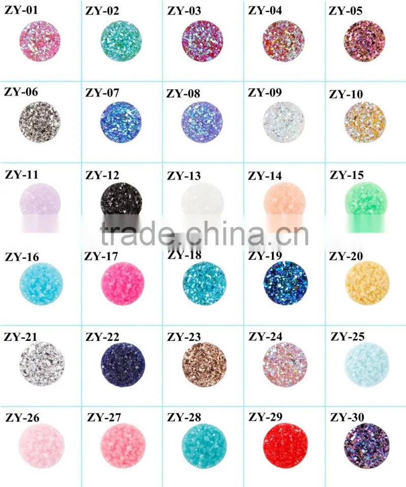 12mm Cheap Round Druzy Cabochons Wholesale