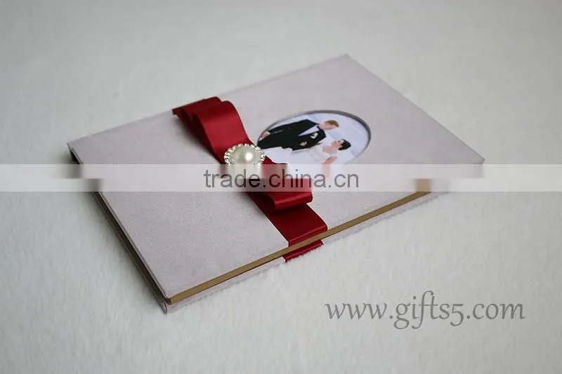 Luxury Silk Covor Wedding Guest Book
