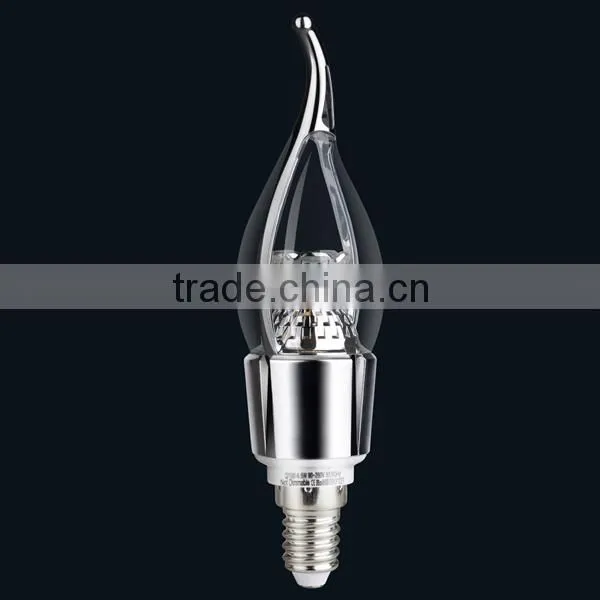 4W SMD LED (40W Equivalent) Clear Candle Light Bulb - Warm White