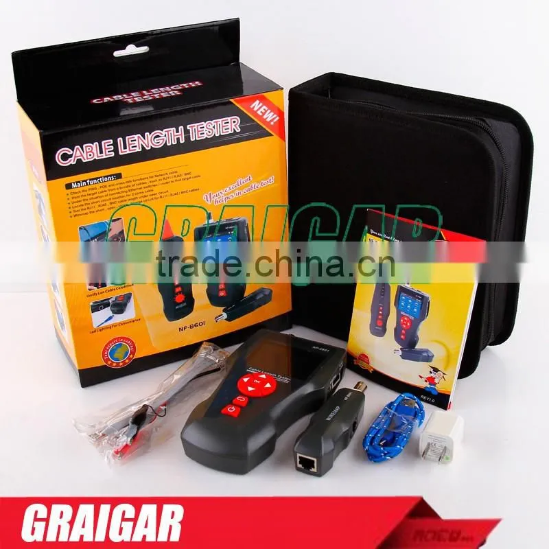 Original Noyafa English version Multi-functional Network Cable Tester LCD Cable length Tester Breakpoint Tester NF-8601A