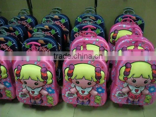 3d eva luggage bag with trolly