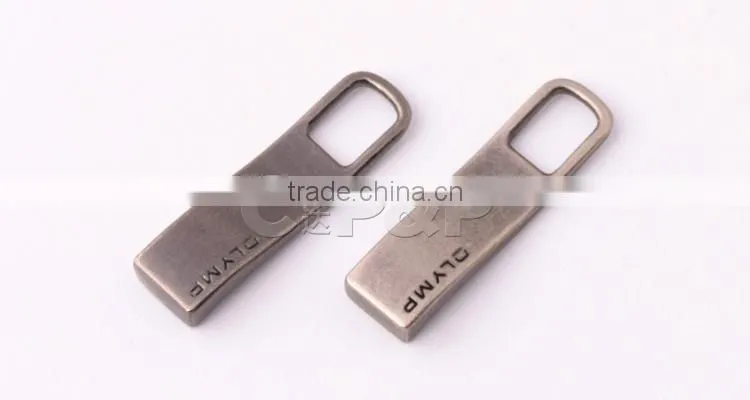 2016 new design polished metal zipper pulls for boots