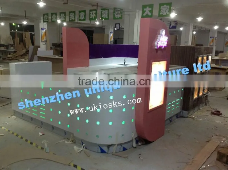 Hot sale ice cream kiosk/food kiosk design in shopping mall