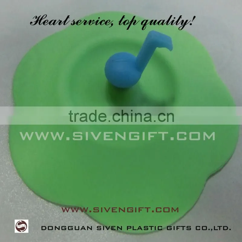 Cute design silicone cup cover beautiful silicon 3d cup lids