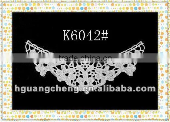 machine knited crochet cotton lace collars, women dress/ blouse neck collars factory