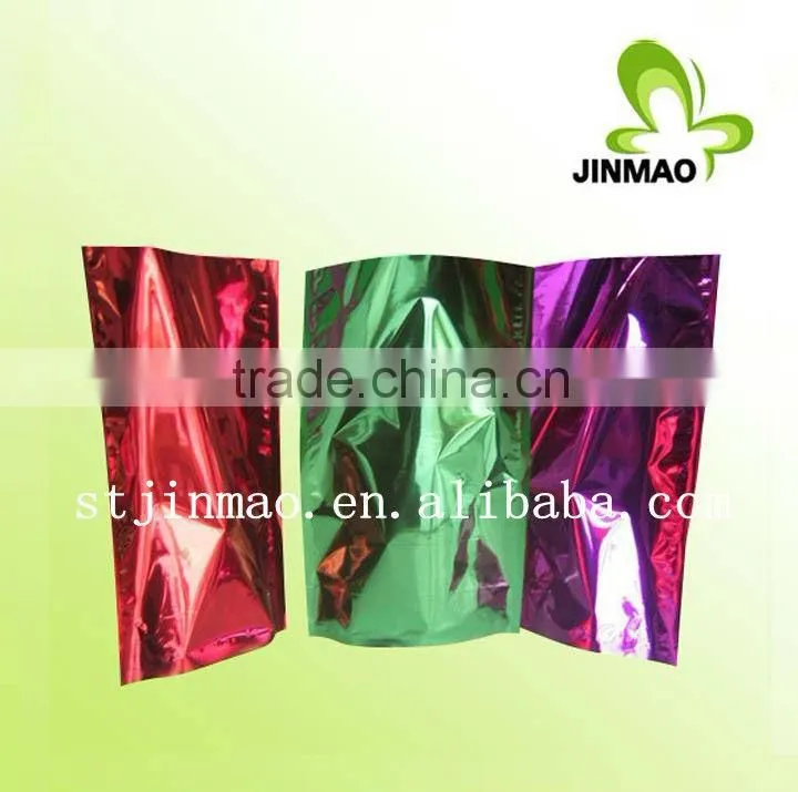 Aluminum foil stand up plastic zipper pouches