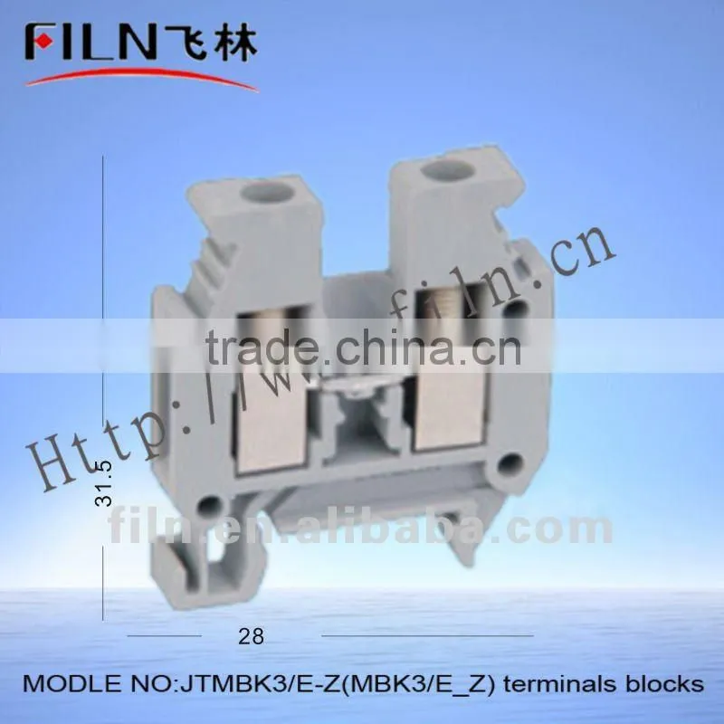 White color screw type JTUKK5 busbar terminal block