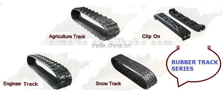 Harvester rubber running track 400*90*51 rubber track undercarriage