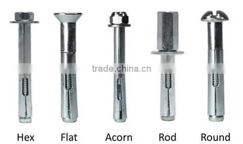 Carbon steel sleeve anchor bolt zinc plated