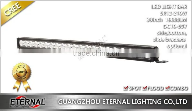 39in 210W led light bar for car automotive offroad SUV marine boat high power led working auxiliary lamp