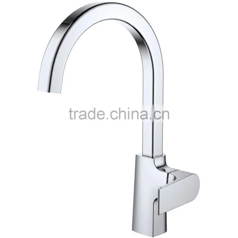 Long Neck Brass Kitchen Sink Faucet With Long Spout
