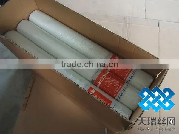 Orange color fiberglass mesh cloth (factory)