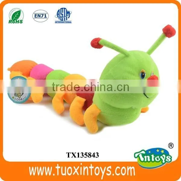 plush plastic caterpillar worm soft toy