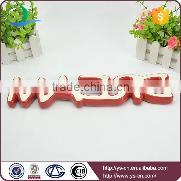 "DREAM" shape ceramic letter sign board for decoration