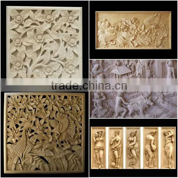 Luxury Marble Flower Relief Carving