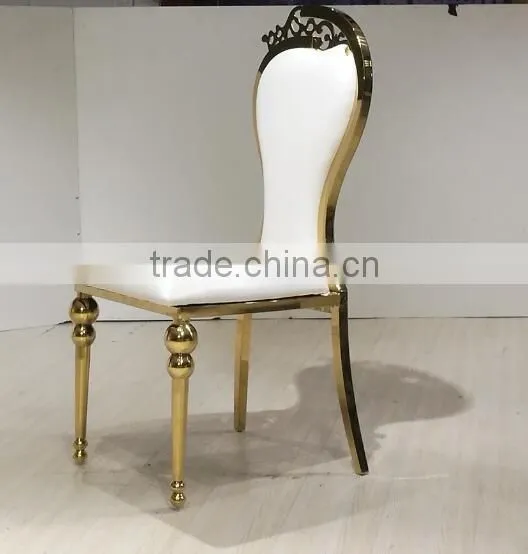 Noble design wedding chair white PU chair
