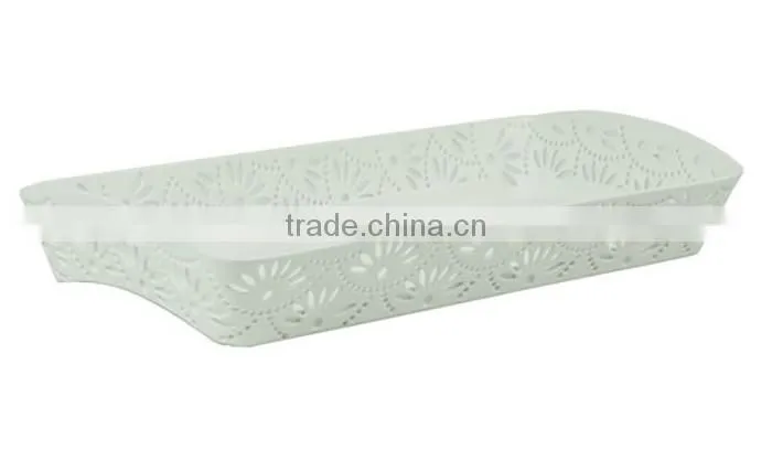 Metal Punched File Stationery Drawer Organizer Tray