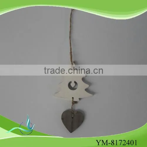 Christmas wood heart home decoration with factory price