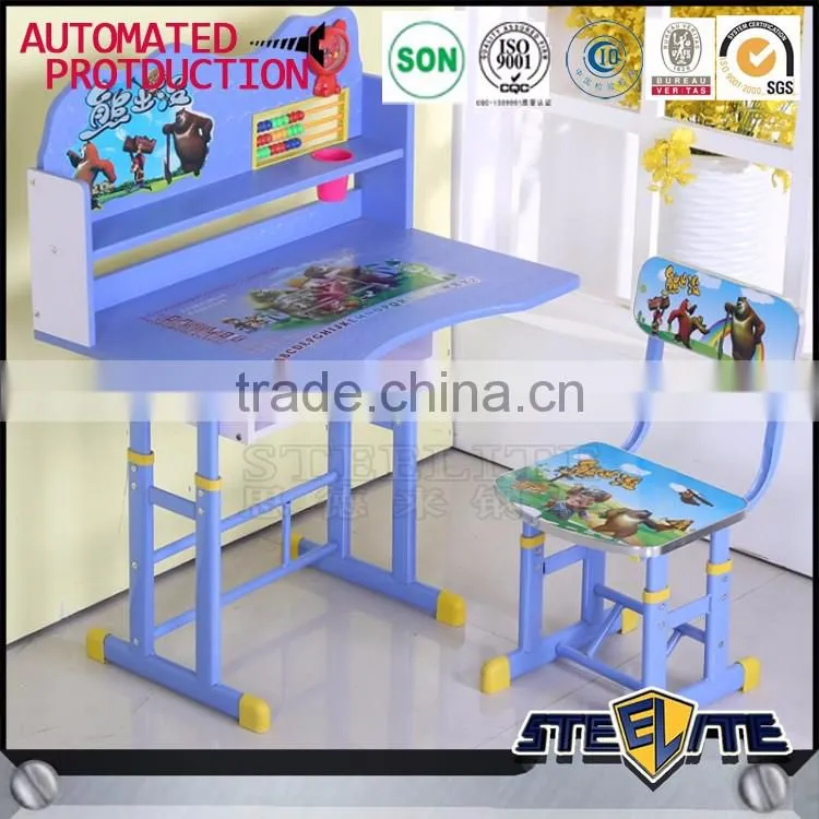 Cheap kids study table design school student desk chair