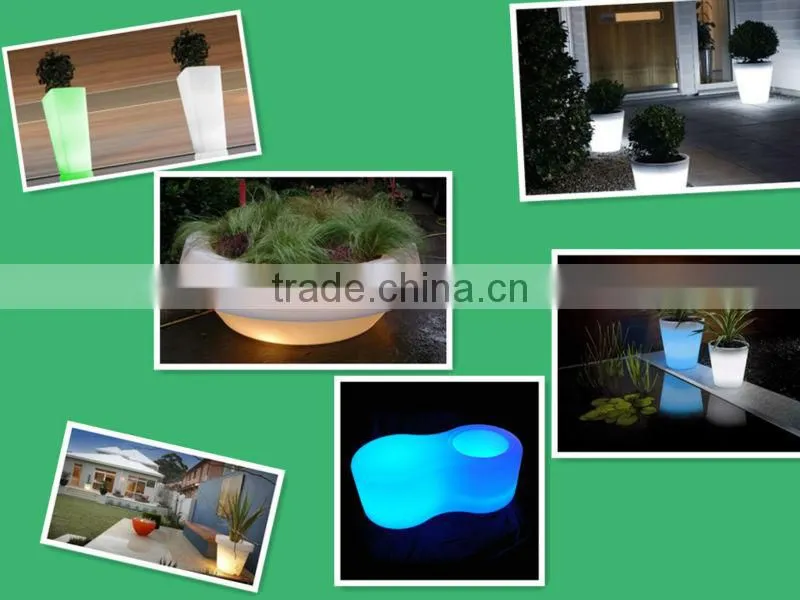 plastic furniture/plastic flower pot/ garden furniture /led light for vase YM-LIB404040