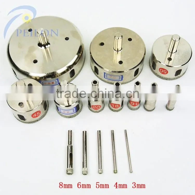 Crystal glass electroplated diamond drill diamond core drill bits diamond drilling head for glass metal