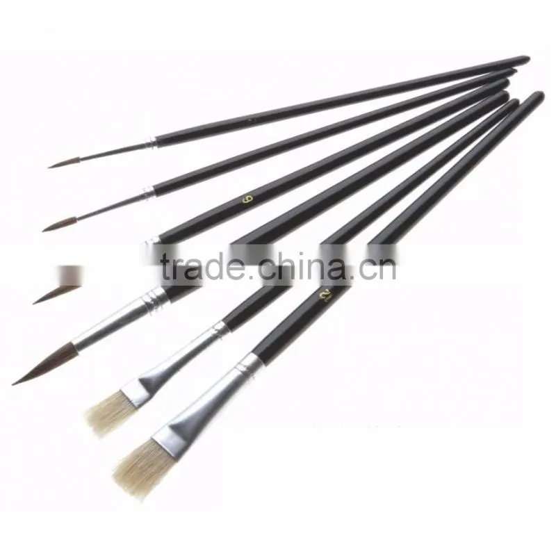 High-end 9Pcs/set Bicolor Synthetic Nylon Bristles Acrylic Watercolor Paintbrushes for Artists
