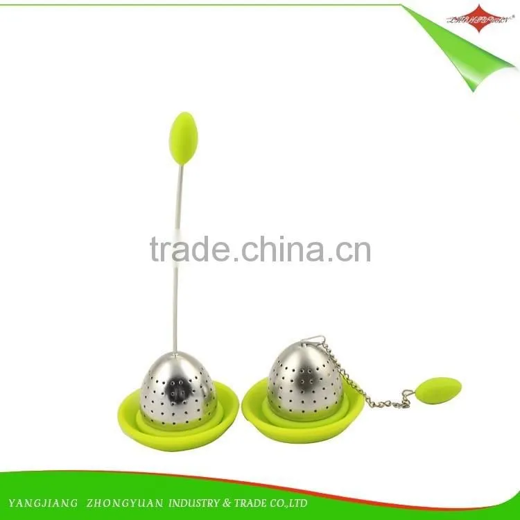 ZY-E3141 Wholesale Silicone tea infuser potted plant 100% silicone making tools with holder tea bag