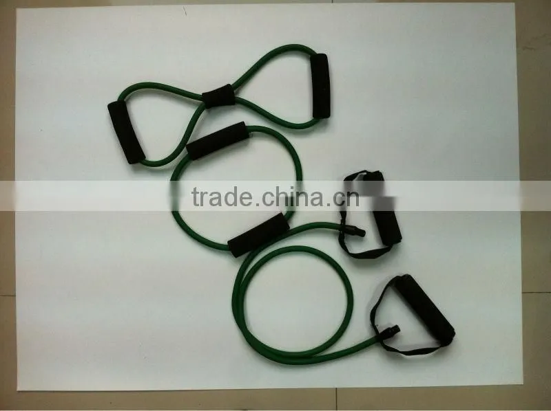 Natural latex resistance band set&Resistance tube with foam handle