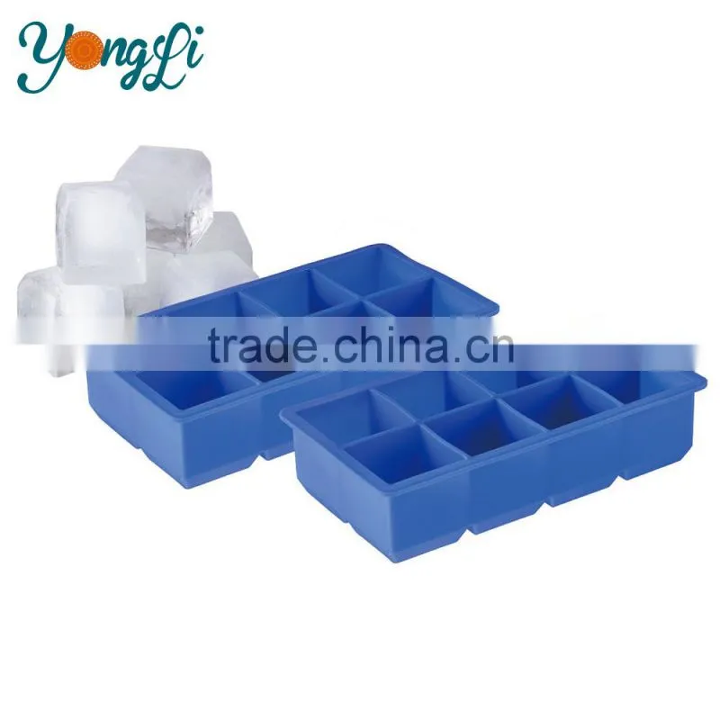 Freezer Safe Non-Stick Silicone Square Shape Ice Mold Tray