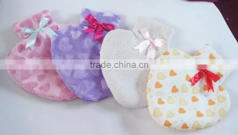 Factory supply directly fleece heart design Hot water bottle cover