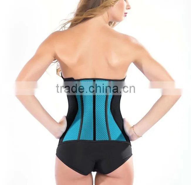 Shuoyang Top selling High quality factory wholesale Private Label accept Strong 3 Hooks Mesh breathable latex waist trainer