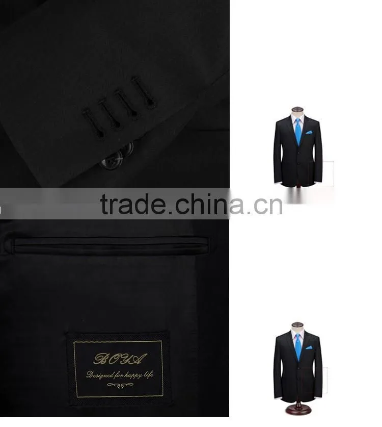 New style wedding dress suits for men black coat pant men suit 10 years experience with SGS BSCI