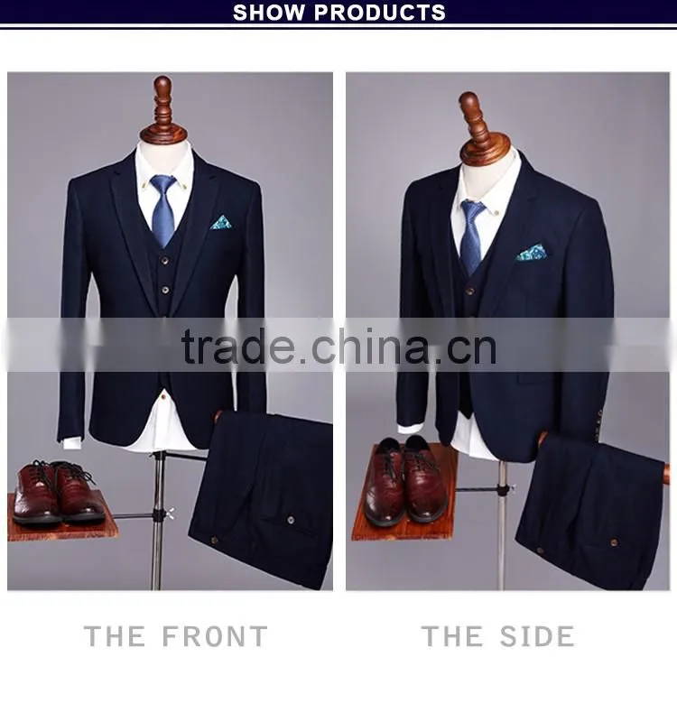 2017 hot sale turkish mens suits 3 piece business suit made in china