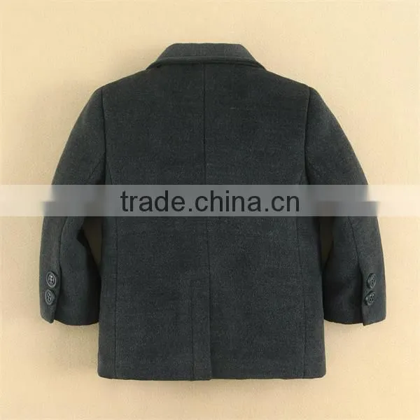 2015 Kids Boys Blazer Wollen Design fashion coat wholesale boys coat MOM AND BAB factory