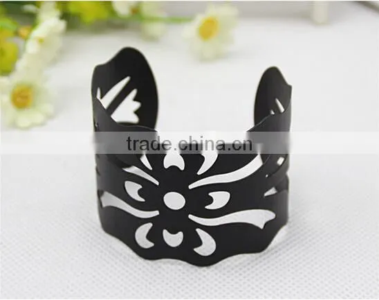 South Korean round hollow women bangles with gold plated