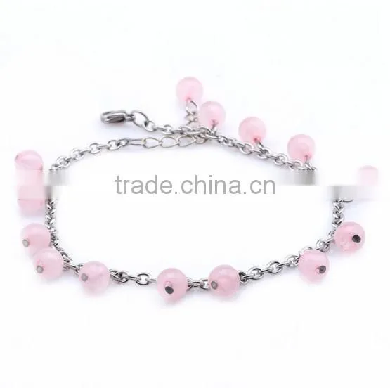 diy Tourmaline stone beads anklets handmade chip semi precious stone anklets bracelets for women foot jewelry