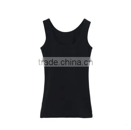 trade assurance promotional 100% cotton custom women blank tank top