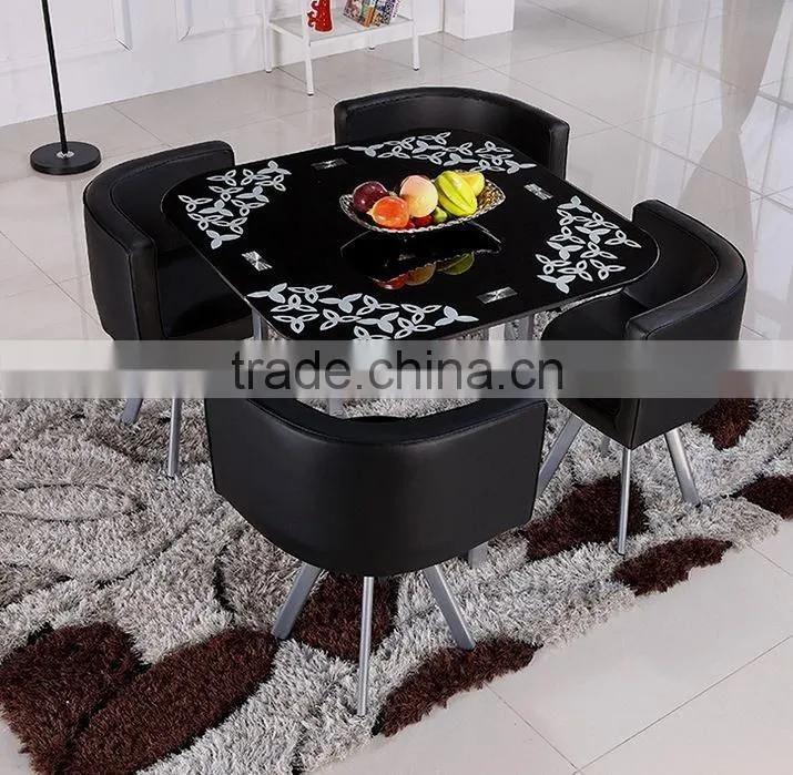 Simple style dining table set / luxury sectional dining table and chair
